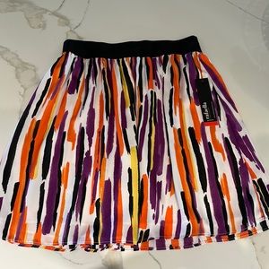 Rafaela Form + Function silk petite colorful knee length skirt